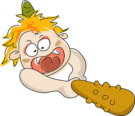 EPS 클립아트 한국문화 한국전통 일러스트 상상 동화 뿔 전래동화 들기 사람 상반신 사람없음 방망이 도깨비 도깨비방망이 혹부리영감 가상인물 국내일러스트 동양문화 전통 모션 한국 파일형식 벡터