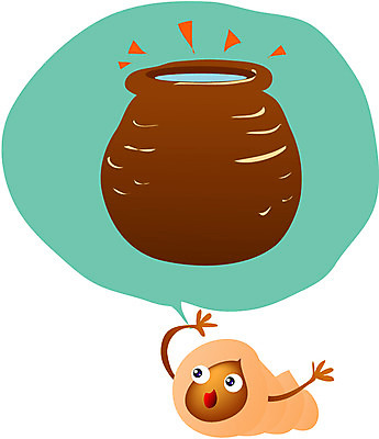 EPS 클립아트 동물 캐릭터 한마리 한국문화 한국전통 말풍선 생각 일러스트 동화 전통캐릭터 연체동물 아이디어 전래동화 이야기 사람없음 항아리 물동이 우렁각시 우렁이 일러캐릭터 1 동양문화 전통 컨셉 무척추동물 한국 도자기 파일형식 벡터