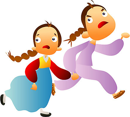 EPS 전신 클립아트 한국문화 한국전통 여자 남자 일러스트 동화 전래동화 남매 이야기 사람 소년 두명 달리기 뒤돌아보기 전통의상 한복 탈출 댕기머리 해님달님 국내일러스트 동양문화 전통 헤어스타일 어린이 컨셉 가족 모션 한국 파일형식 벡터