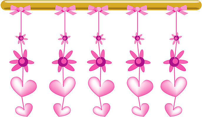 EPS 클립아트 리본 분홍색 컬러 꽃무늬 일러스트 사람없음 장식 하트 공예품 이벤트용품 비즈공예 비즈발 국내일러스트 모양 꽃 무늬 이벤트 공예 오브젝트 비즈 파일형식 벡터