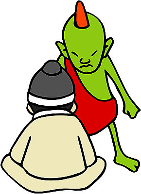 EPS 클립아트 한국문화 한국전통 전통 할아버지 노년 남자 일러스트 동화 뿔 전래동화 한명 사람 성인 마주보기 만남 전통의상 한복 도깨비 혹부리영감 혹 남자만 남자한명만 성인남자만 성인한명만 성인남자한명만 노인만 성인만 노인남자만 노인남자한명만 국내일러스트 1 동양문화 컨셉 모션 한국 파일형식 벡터