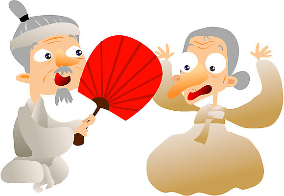 EPS 전신 클립아트 한국문화 한국전통 여자 할아버지 노년 남자 할머니 일러스트 상상 동화 전래동화 이야기 들기 사람 앉기 두명 놀람 부채 실버 전통의상 한복 코 빨간부채 요술부채 노인만 성인만 국내일러스트 동양문화 전통 감정 모션 한국 표정 성인 신체부위 파일형식 벡터