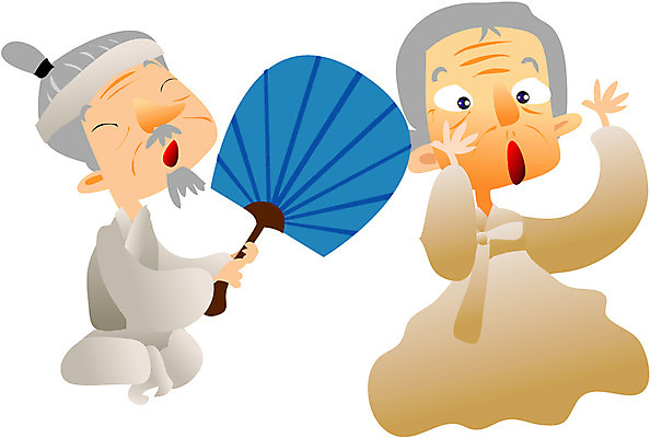 EPS 전신 클립아트 한국문화 한국전통 부부 여자 할아버지 노년 남자 할머니 일러스트 상상 동화 전래동화 이야기 들기 사람 앉기 두명 노부부 놀람 부채 실버 전통의상 한복 코 요술부채 파란부채 노인만 성인만 국내일러스트 동양문화 전통 커플 감정 모션 한국 표정 성인 신체부위 파일형식 벡터