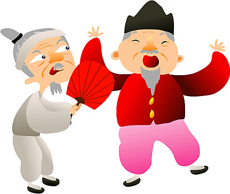 EPS 전신 클립아트 한국문화 한국전통 할아버지 노년 남자 일러스트 상상 동화 전래동화 이야기 서기 들기 사람 두명 기쁨 만세 부채 실버 전통의상 한복 빨간부채 요술부채 남자만 성인남자만 노인만 성인만 노인남자만 국내일러스트 동양문화 전통 감정 모션 한국 성인 파일형식 벡터