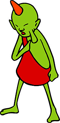 EPS 전신 클립아트 한국문화 한국전통 일러스트 상상 동화 뿔 전래동화 서기 사람 사람없음 도깨비 혹부리영감 혹 가상인물 국내일러스트 동양문화 전통 모션 한국 파일형식 벡터