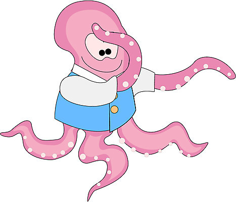 EPS 클립아트 동물 캐릭터 한마리 일러스트 상상 생물 연체동물 사람없음 바다동물 전통의상 한복 문어 마고자 일러캐릭터 1 한국전통 전통 바다 무척추동물 수중동물 파일형식 벡터