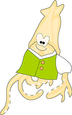 EPS 클립아트 동물 캐릭터 한마리 일러스트 상상 생물 연체동물 사람없음 바다동물 전통의상 한복 오징어 마고자 일러캐릭터 1 한국전통 전통 바다 무척추동물 수중동물 파일형식 벡터