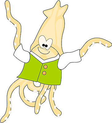 EPS 클립아트 동물 캐릭터 한마리 일러스트 상상 생물 연체동물 사람없음 바다동물 전통의상 한복 오징어 마고자 일러캐릭터 1 한국전통 전통 바다 무척추동물 수중동물 파일형식 벡터