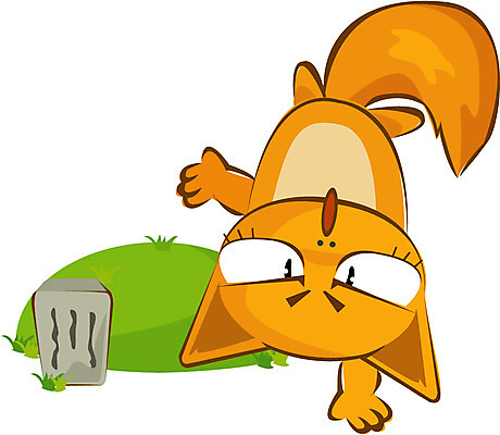 EPS 클립아트 동물 척추동물 캐릭터 한마리 육지동물 동물캐릭터 일러스트 포유류 사람없음 무덤 묘기 물구나무 비석 산소 구미호 여우캐릭터 일러캐릭터 1 모션 원소 여우 파일형식 벡터