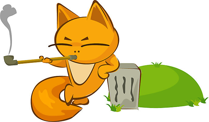 EPS 클립아트 동물 척추동물 캐릭터 한마리 육지동물 동물캐릭터 일러스트 포유류 흡연 담배 들기 사람없음 기댐 무덤 비석 산소 담뱃대 구미호 여우캐릭터 일러캐릭터 1 모션 원소 여우 파일형식 벡터