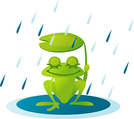 EPS 동물 척추동물 캐릭터 일러스트 우산 자연 날씨 나뭇잎 개구리 양서류 사람없음 봄 연못 비 절기 청개구리 경칩 일러캐릭터 자연요소 계절 잎 생태계 파일형식 벡터