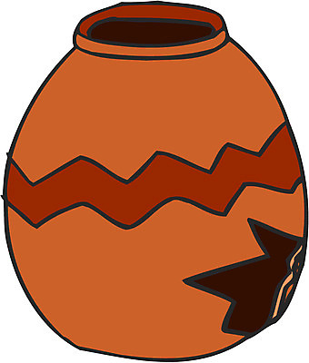 EPS 한국문화 한국전통 컬러 생활용품 일러스트 동화 전래동화 이야기 사람없음 한개 갈색 손상 항아리 오브젝트 콩쥐팥쥐 물동이 국내일러스트 1 동양문화 전통 컨셉 한국 도자기 파일형식 벡터