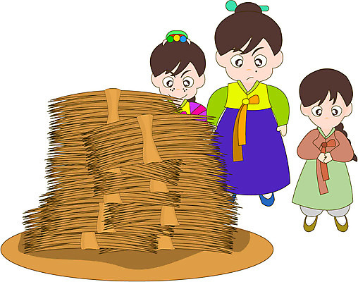 EPS 전신 클립아트 한국문화 한국전통 여자 일러스트 상상 엄마 동화 전래동화 이야기 서기 사람 세명 농사 작업 볏짚 전통의상 한복 심술 비녀 족두리 콩쥐팥쥐 콩쥐 계모 볏단 팥쥐 여자만 국내일러스트 동양문화 전통 감정 농업 가족 모션 전통소품 한국 짚 파일형식 벡터 헤어액세사리