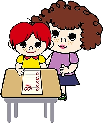 EPS 클립아트 여자 어린이교육 교육 남자 어린이 일러스트 수업 사람 소년 두명 스쿨라이프 교사 시험 100점 백점 칭찬 어린이만 국내일러스트 직업 라이프스타일 학교 점수 파일형식 벡터