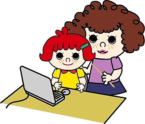 EPS 클립아트 여자 어린이교육 교육 초등학생 어린이 일러스트 수업 사람 소녀 상반신 두명 컴퓨터 스쿨라이프 교사 컴퓨터수업 여자만 어린이만 소녀만 국내일러스트 직업 학생 라이프스타일 학교 전자제품 파일형식 벡터