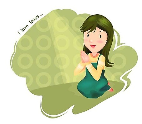 EPS 여자 기독교 종교 어린이 일러스트 실내 사람 소녀 빛 교회 기도 찬양 회개 여자만 어린이만 소녀만 국내일러스트 종교건축 내부 건물 파일형식 벡터