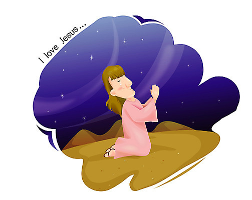 EPS 여자 남자 별 기독교 종교 일러스트 한명 사람 20대 성인 야외 교회 사막 기도 구출 고독 야간 언덕 복음 회개 청년만 성인만 국내일러스트 자연요소 1 감정 종교건축 청년 건물 도움 파일형식 벡터