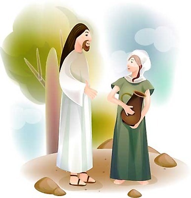 EPS 주간 여자 남자 기독교 종교 일러스트 사람 성인 야외 두명 교회 기도 예수 하나님 찬양 복음 사마리아여인 사마리아인 성인만 국내일러스트 자연요소 종교건축 건물 신_종교 파일형식 벡터