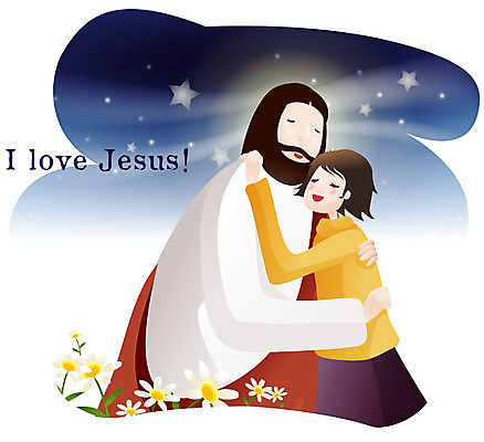 EPS 여자 남자 별 기독교 종교 일러스트 포옹 사랑 사람 야외 두명 교회 믿음 예수 국내일러스트 자연요소 감정 종교건축 안기 건물 신_종교 파일형식 벡터