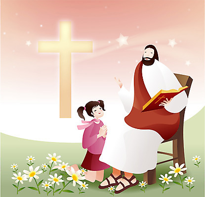 EPS 여자 남자 기독교 종교 어린이 십자가 일러스트 사람 소녀 야외 두명 교회 믿음 성경 기도 예수 국내일러스트 감정 종교용품 종교건축 건물 신_종교 파일형식 벡터