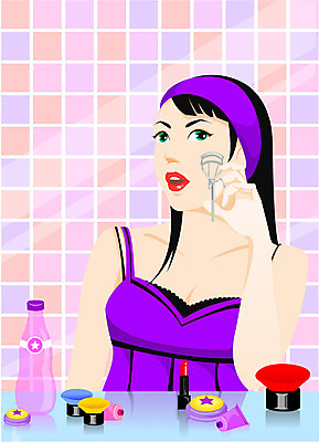 EPS 모델 라이프스타일 여자 패션 일러스트 한명 사람 20대 성인 화장 뷰티 화장품 미용실 머리손질 여자만 여자한명만 성인여자만 청년만 청년여자만 성인한명만 청년여자한명만 성인여자한명만 성인만 국내일러스트 1 청년 생활 뷰티샵 파일형식 벡터