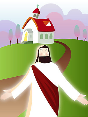 EPS 주간 나무 구름 남자 기독교 종교 길 일러스트 하늘 한명 사람 상반신 20대 성인 야외 교회 예수 남자만 남자한명만 성인남자만 청년만 청년남자만 청년남자한명만 성인한명만 성인남자한명만 성인만 국내일러스트 자연요소 식물 1 종교건축 청년 건물 신_종교 파일형식 벡터