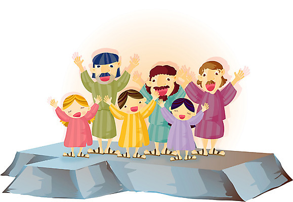 EPS 전신 여자 남자 기독교 종교 어린이 십자가 일러스트 가족 서기 사람 소녀 소년 여러명 교회 예수 국내일러스트 다수 관계 종교건축 모션 건물 신_종교 파일형식 벡터