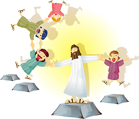 EPS 전신 여자 남자 기독교 종교 어린이 일러스트 사랑 서기 사람 소녀 여러명 교회 예수 포용 국내일러스트 감정 다수 컨셉 종교건축 모션 건물 신_종교 파일형식 벡터