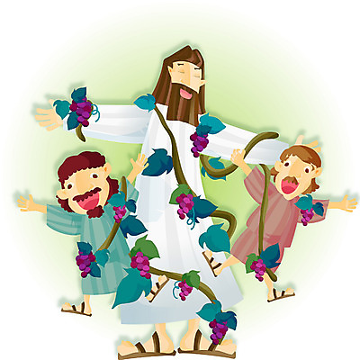 EPS 전신 남자 기독교 종교 일러스트 포도 서기 사람 여러명 교회 예수 덩굴 포도나무 유대인 유태인 남자만 국내일러스트 식물 다수 과일 종교건축 모션 건물 신_종교 과일나무 파일형식 벡터