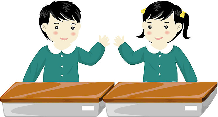 EPS 클립아트 학생 여자 어린이교육 교육 남자 초등학생 어린이 일러스트 교실 학교 수업 사람 소녀 소년 상반신 두명 스쿨라이프 짝꿍 발표 질문 책상 어린이만 국내일러스트 라이프스타일 가구 친구 파일형식 벡터
