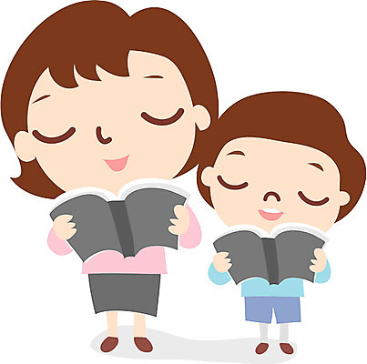 EPS 전신 클립아트 여자 남자 기독교 종교 일러스트 가족 서기 사람 소년 두명 기도 예수 찬송가 찬양 국내일러스트 어린이 노래 관계 모션 신_종교 파일형식 벡터