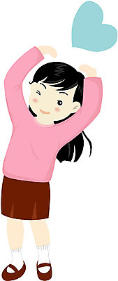 EPS 전신 클립아트 여자 감정 초등학생 어린이 일러스트 사랑 한명 서기 사람 소녀 이벤트 하트 여자만 여자한명만 어린이만 소녀만 소녀한명만 국내일러스트 모양 1 학생 모션 파일형식 벡터