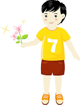 EPS 전신 클립아트 남자 꽃 초등학생 어린이 일러스트 사랑 한명 서기 사람 이벤트 소년 장미 생일 남자만 남자한명만 어린이만 소년만 소년한명만 국내일러스트 식물 1 학생 기념일 감정 모션 파일형식 벡터
