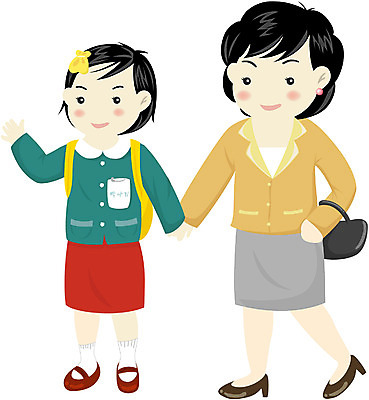 EPS 전신 클립아트 학생 여자 어린이교육 교육 초등학생 어린이 일러스트 가족 엄마 책가방 서기 사람 소녀 두명 스쿨라이프 입학 시작 학부모 여자만 국내일러스트 라이프스타일 가방 학교 관계 모션 부모 파일형식 벡터
