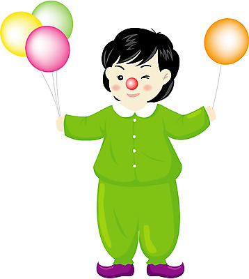 EPS 전신 클립아트 직업 여자 남자 어린이 일러스트 한명 서기 사람 소녀 이벤트 소년 파티 광대 피에로 풍선 어린이만 국내일러스트 1 모션 파일형식 벡터