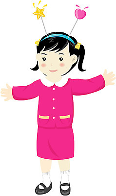 EPS 전신 클립아트 여자 초등학생 어린이 일러스트 한명 서기 사람 소녀 이벤트 파티 생일 여자만 여자한명만 어린이만 소녀만 소녀한명만 국내일러스트 1 학생 기념일 모션 파일형식 벡터