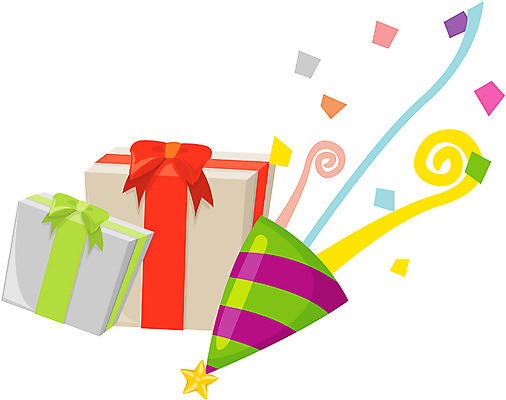 EPS 클립아트 리본 일러스트 폭죽 선물 이벤트 사람없음 파티 생일 오브젝트 이벤트용품 국내일러스트 기념일 파일형식 벡터