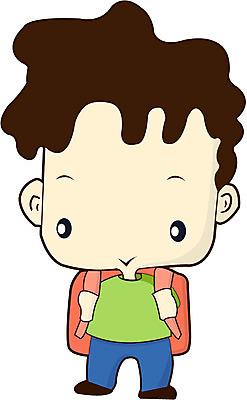 EPS 클립아트 남자 초등학생 어린이 가방 일러스트 책가방 한명 사람 소년 남자만 남자한명만 어린이만 소년만 소년한명만 국내일러스트 1 학생 잡화 파일형식 벡터