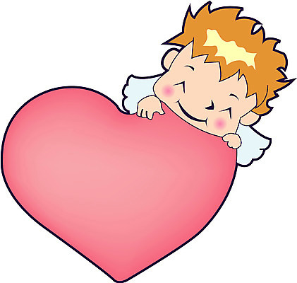 EPS 클립아트 감정 어린이 일러스트 상상 화이트데이 천사 요정 발렌타인데이 사랑 사람 하트 큐피드 어린이만 가상인물 국내일러스트 모양 데이이벤트 파일형식 벡터