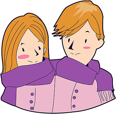 EPS 클립아트 부부 커플 여자 남자 일러스트 화이트데이 발렌타인데이 사랑 사람 두명 목도리 커플룩 국내일러스트 잡화 옷 감정 관계 데이이벤트 파일형식 벡터