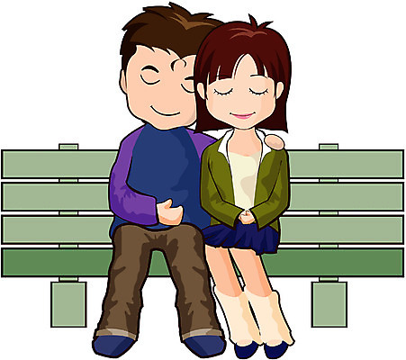 EPS 전신 클립아트 부부 커플 여자 교육 남자 대학생 벤치 의자 데이트 일러스트 화이트데이 발렌타인데이 사랑 사람 앉기 성인 두명 성인만 국내일러스트 학생 감정 가구 관계 모션 데이이벤트 파일형식 벡터