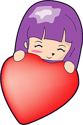 EPS 클립아트 여자 감정 초등학생 어린이 일러스트 화이트데이 발렌타인데이 사랑 한명 사람 소녀 하트 여자만 여자한명만 어린이만 소녀만 소녀한명만 국내일러스트 모양 1 학생 데이이벤트 파일형식 벡터