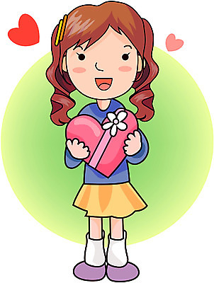 EPS 전신 클립아트 여자 감정 초등학생 어린이 프로포즈 일러스트 화이트데이 발렌타인데이 선물 사랑 한명 서기 사람 소녀 하트 여자만 여자한명만 어린이만 소녀만 소녀한명만 국내일러스트 모양 1 학생 모션 데이이벤트 파일형식 벡터