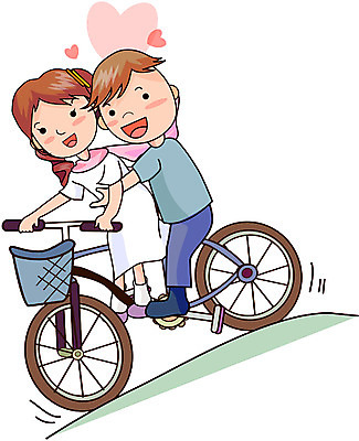 EPS 전신 클립아트 커플 여자 남자 감정 데이트 일러스트 화이트데이 발렌타인데이 사랑 사람 앉기 성인 두명 자전거 성인만 국내일러스트 관계 모션 데이이벤트 바이크 파일형식 벡터