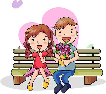 EPS 전신 클립아트 커플 여자 남자 감정 꽃다발 프로포즈 데이트 일러스트 화이트데이 발렌타인데이 선물 사랑 사람 앉기 성인 두명 하트 성인만 국내일러스트 모양 꽃 관계 모션 데이이벤트 파일형식 벡터