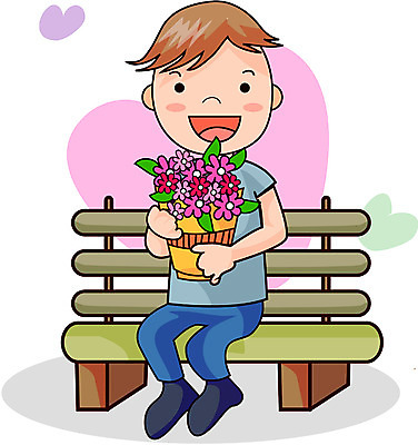 EPS 전신 클립아트 남자 꽃 감정 초등학생 어린이 꽃다발 프로포즈 벤치 의자 일러스트 화이트데이 발렌타인데이 선물 사랑 한명 사람 앉기 소년 남자만 남자한명만 어린이만 소년만 소년한명만 국내일러스트 식물 1 학생 가구 모션 데이이벤트 파일형식 벡터