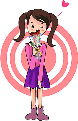 EPS 전신 클립아트 여자 꽃 감정 초등학생 어린이 꽃다발 프로포즈 일러스트 화이트데이 발렌타인데이 선물 사랑 한명 서기 사람 소녀 하트 여자만 여자한명만 어린이만 소녀만 소녀한명만 국내일러스트 모양 식물 1 학생 모션 데이이벤트 파일형식 벡터