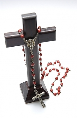 포토 JPG 스튜디오촬영 기독교 종교 백그라운드 십자가 종교용품 사람없음 천주교 천주교용품 묵주 로자리오 국내포토 실내 파일형식
