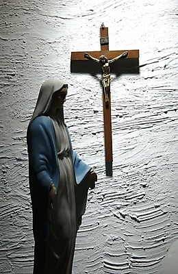 포토 JPG 기독교 종교 인형 백그라운드 십자가 종교용품 사람없음 장식 천주교 예수 천주교용품 마리아 성모마리아상 성모상 국내포토 신_종교 파일형식