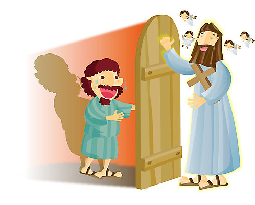 EPS 전신 남자 기독교 종교 십자가 일러스트 천사 서기 사람 두명 교회 문 예수 구출 남자만 국내일러스트 종교건축 모션 건물 도움 신_종교 파일형식 벡터